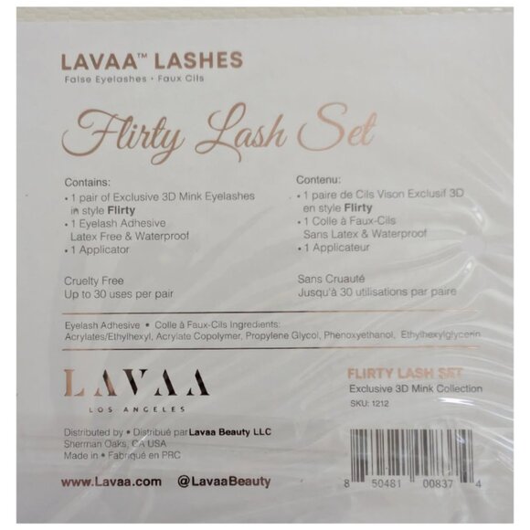 NIB | LAVAA LOS ANGELES Flirty Lash Kit NIB 3D Faux Mink - Picture 6 of 7